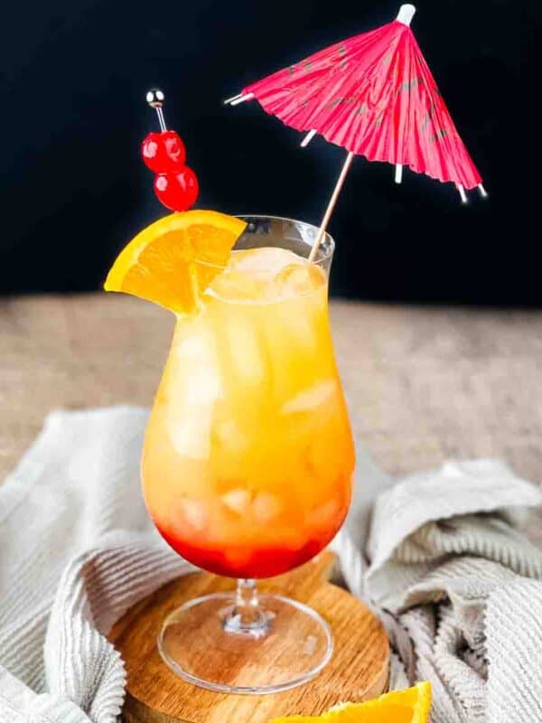 Sunset Cocktail With Malibu Rum